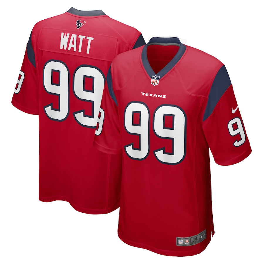 Men's Houston Texans J.J. Watt Nike Red Retired Player Alternate Game Jersey - ujerseystore