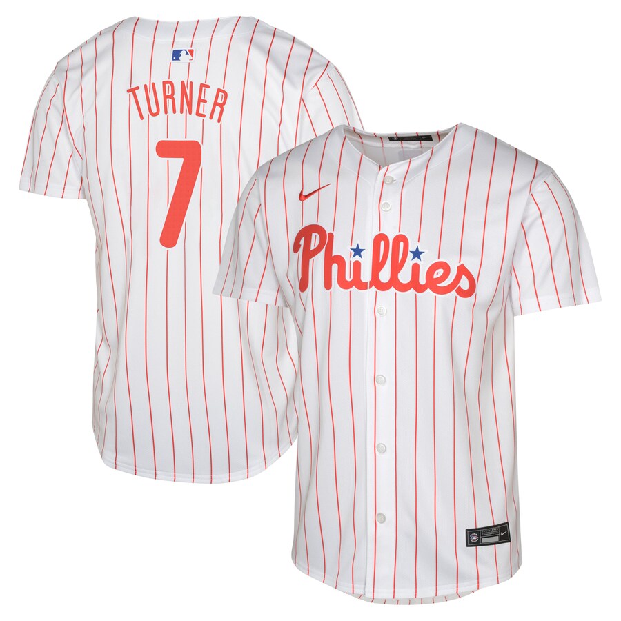 Youth Philadelphia Phillies Trea Turner Nike White Limited Player Jersey - ujerseystore