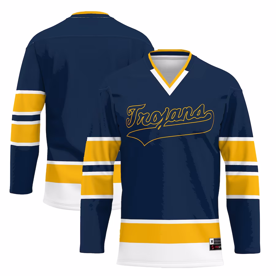 Central Alabama Community College Trojans GameDay Greats Hockey Jersey - Navy - ujerseystore