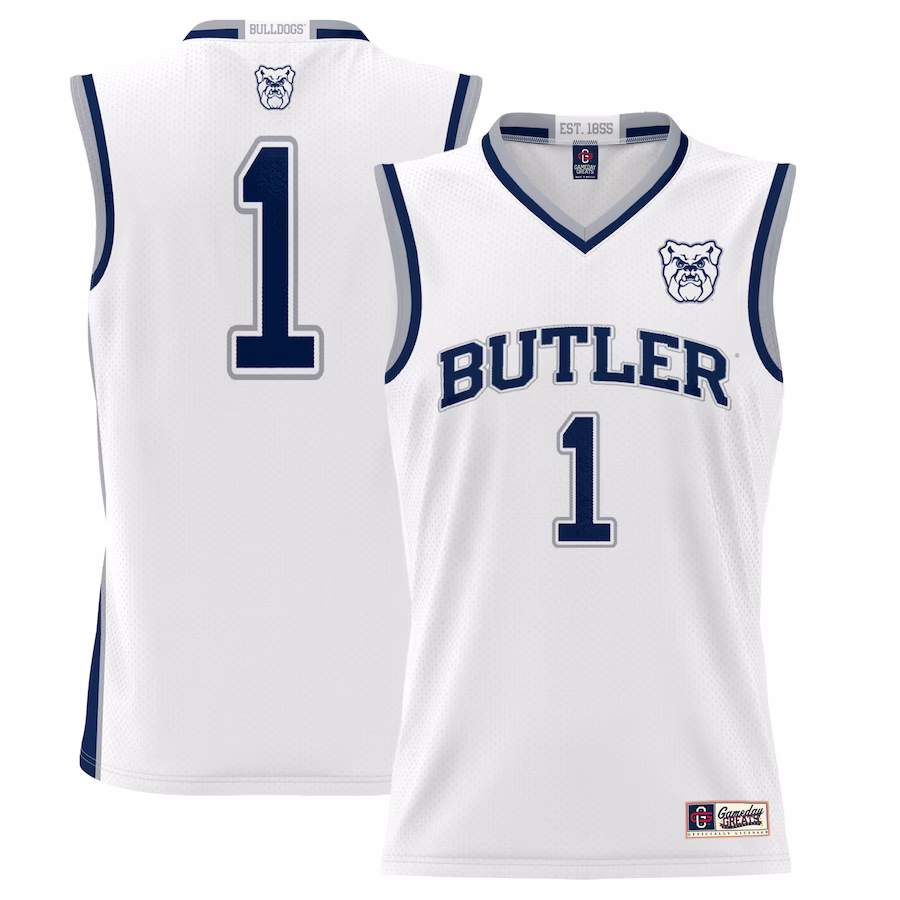 #1  Butler Bulldogs GameDay Greats  Lightweight Basketball Jersey - White - ujerseystore