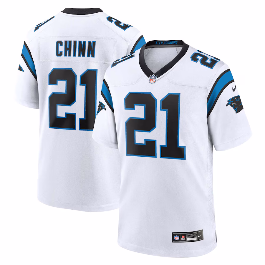 Men's Carolina Panthers Jeremy Chinn Nike White Game Jersey - ujerseystore