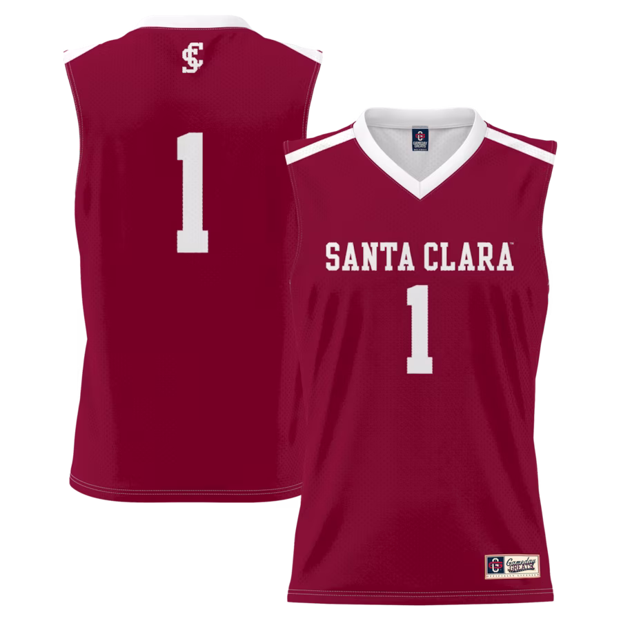 #1 Santa Clara Broncos GameDay Greats Youth Lightweight Basketball Jersey - Maroon - ujerseystore