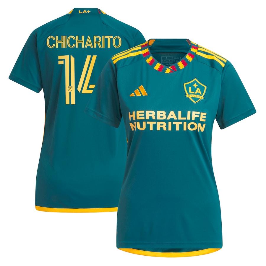 Women's LA Galaxy Chicharito adidas Green 2023 LA Kit Replica Player Jersey - ujerseystore