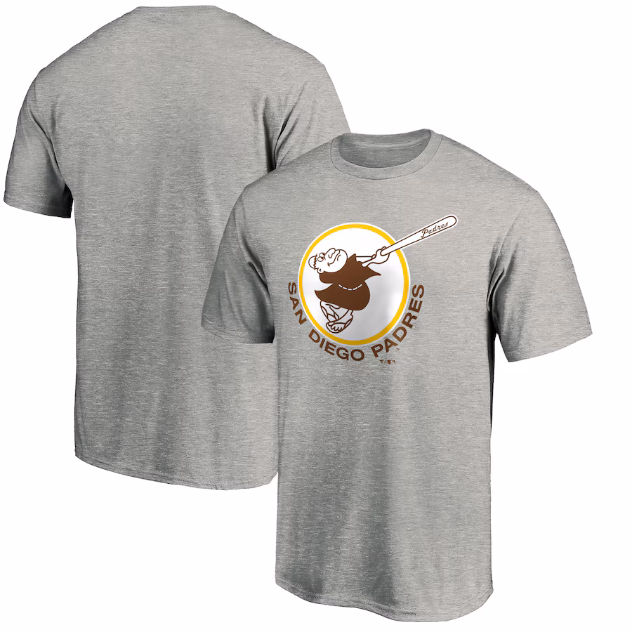 Men's San Diego Padres Heather Gray Cooperstown Collection Forbes T-Shirt - ujerseystore