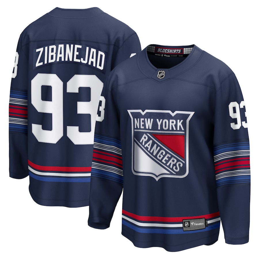 Men's New York Rangers Mika Zibanejad Fanatics Navy Alternate Premier Breakaway Player Jersey - ujerseystore