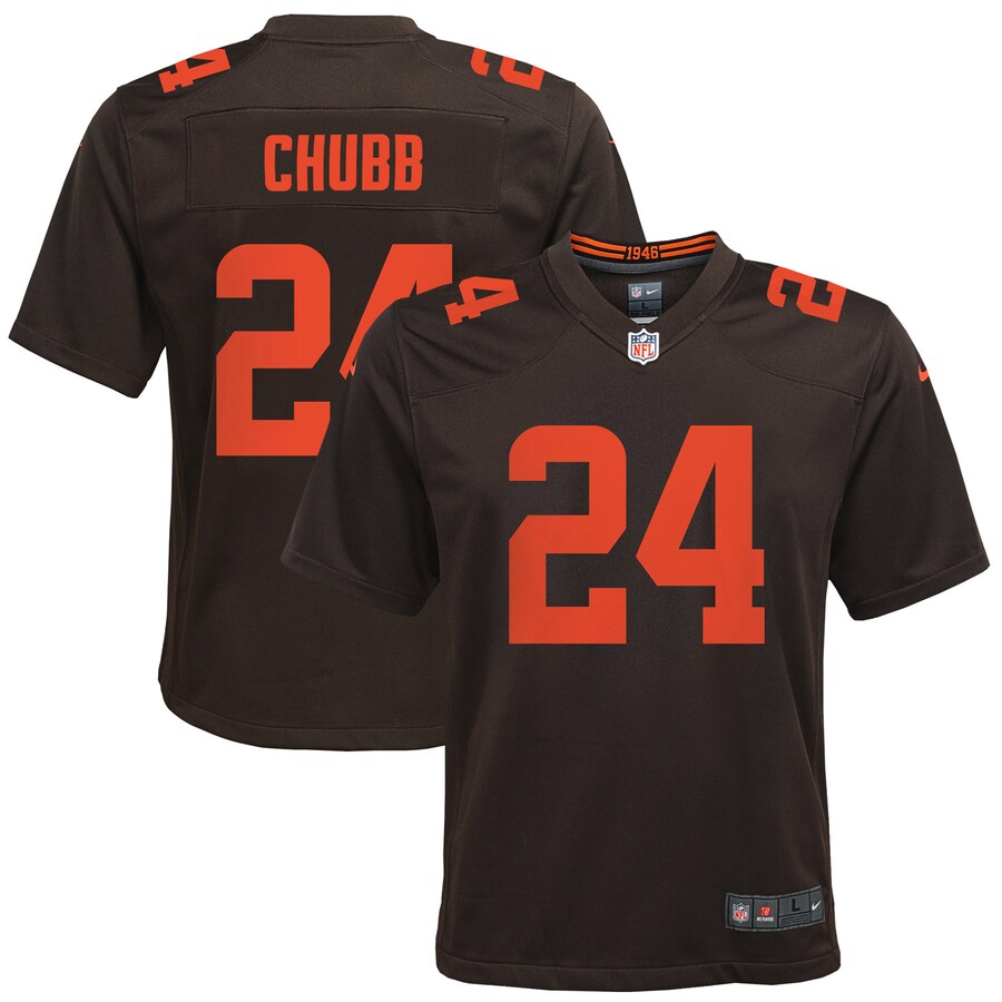 Youth Cleveland Browns Nick Chubb Nike Brown Game Jersey - ujerseystore