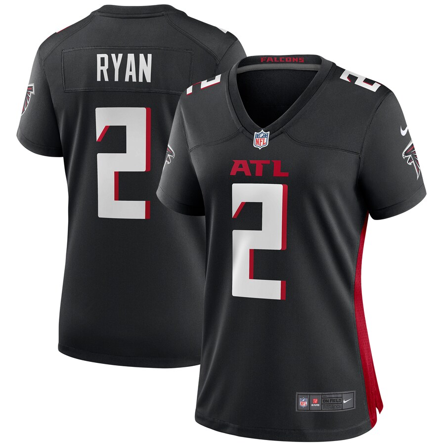 Women's Atlanta Falcons Matt Ryan Nike Black Player Game Jersey - ujerseystore