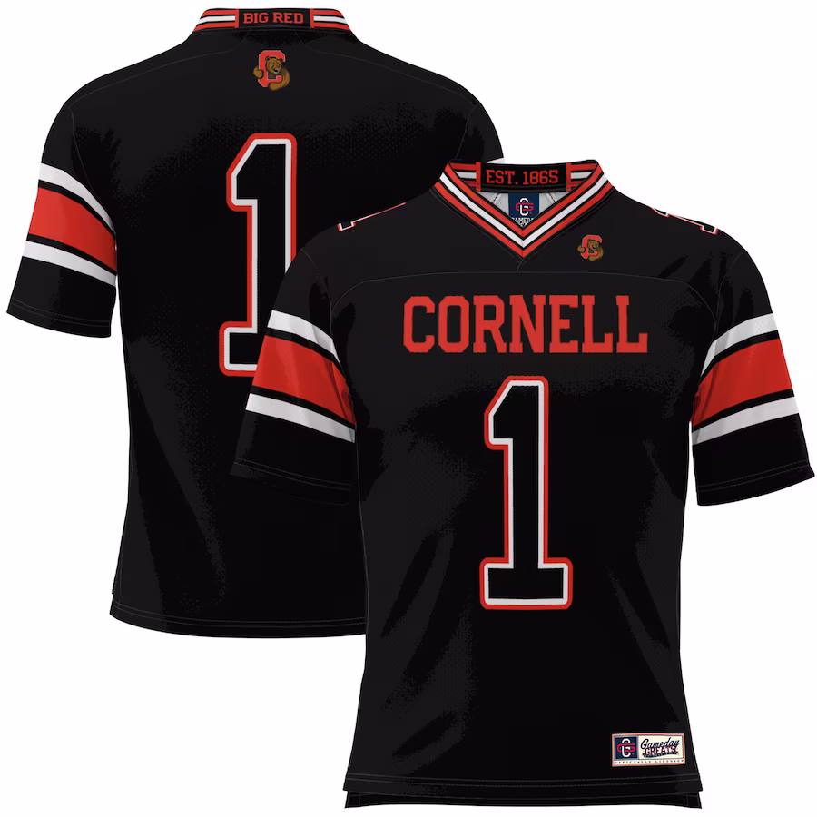 #1 Cornell Big Red GameDay Greats Football Jersey - Black - ujerseystore