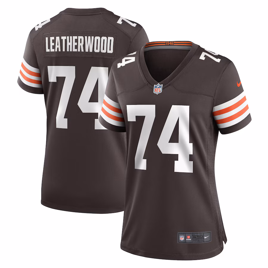 Women's Cleveland Browns Alex Leatherwood Nike  Brown Team Game Jersey - ujerseystore