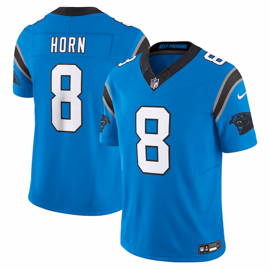 Men's Carolina Panthers Jaycee Horn Nike Blue Vapor F.U.S.E. Limited Jersey - ujerseystore