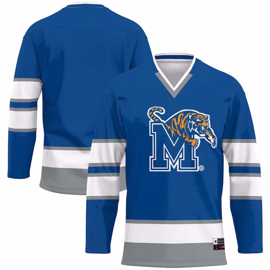 Memphis Tigers GameDay Greats Hockey Jersey - Royal - ujerseystore