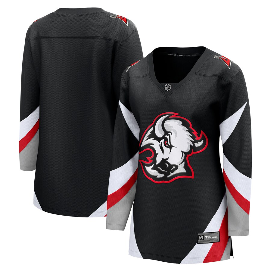 Women's Buffalo Sabres Fanatics Branded Black Alternate Premier Breakaway Blank Jersey - ujerseystore