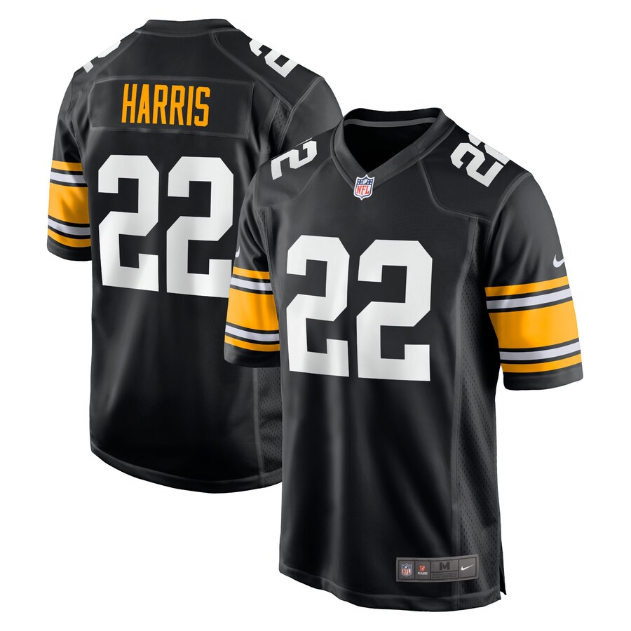 Men's Pittsburgh Steelers Najee Harris Nike Black Home Player Game Jersey - ujerseystore