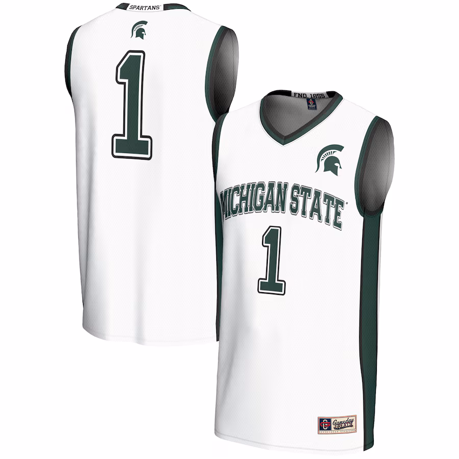 Youth GameDay Greats White #1 Michigan State Spartans Lightweight Basketball Jersey - ujerseystore