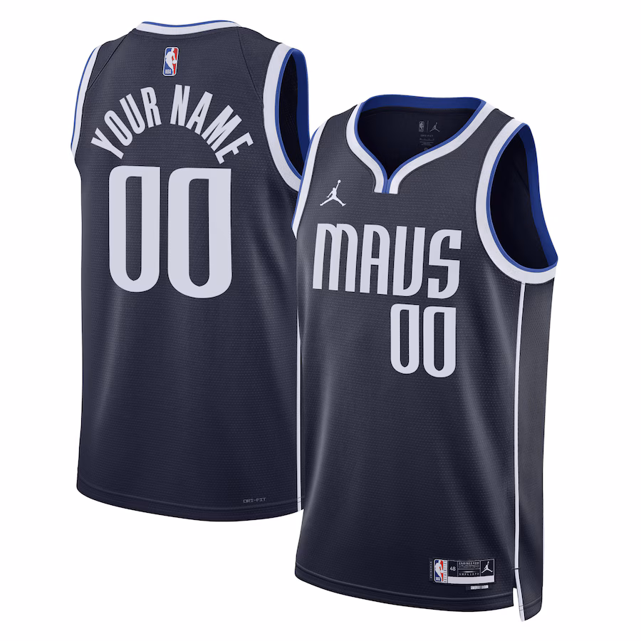 Unisex Dallas Mavericks Jordan Brand Navy 2022/23 Swingman Custom Jersey - Statement Edition - ujerseystore