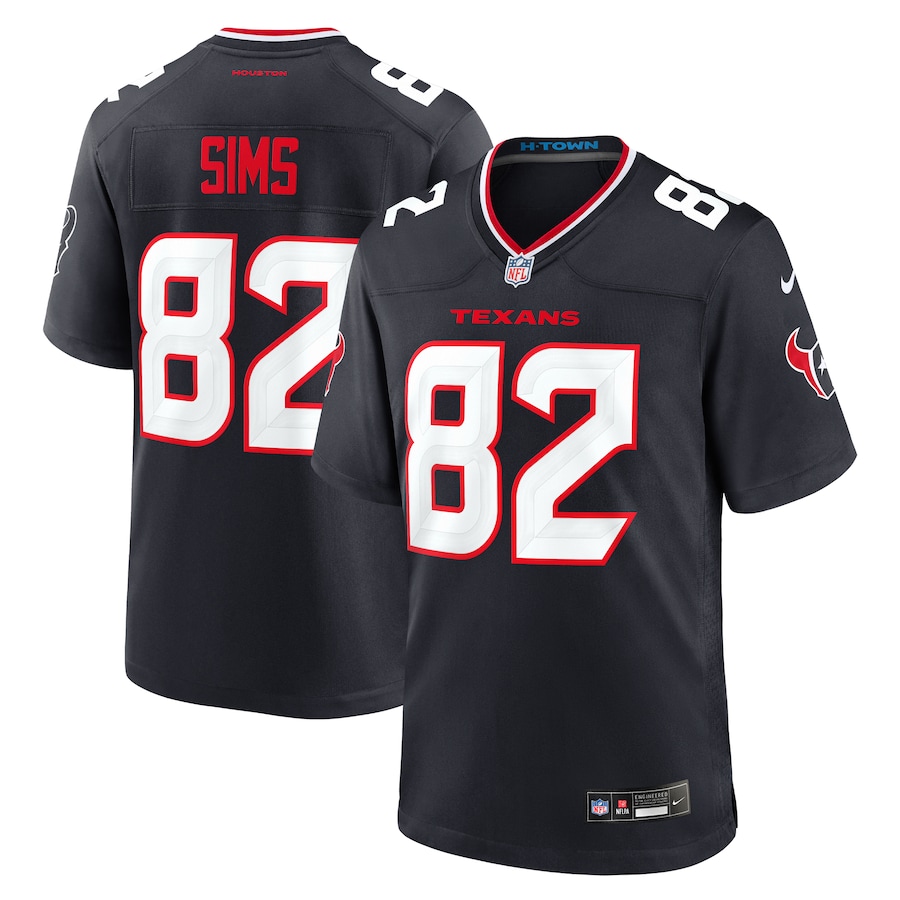 Men's Houston Texans Steven Sims Nike  Navy Team Game Jersey - ujerseystore