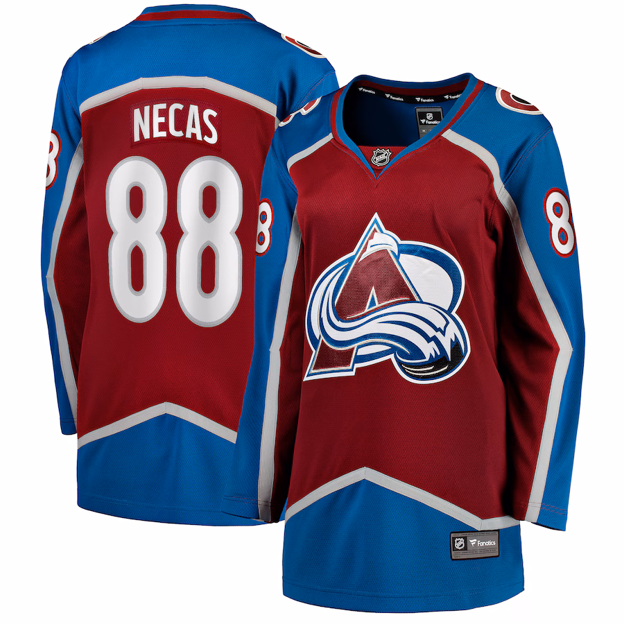 Women's Colorado Avalanche Martin Necas Fanatics Burgundy Breakaway Player Jersey - ujerseystore