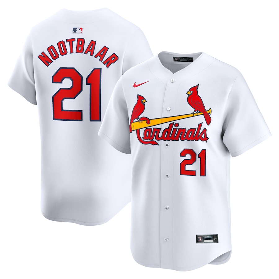 Men's St. Louis Cardinals Lars Nootbaar Nike White Home Limited Player Jersey - ujerseystore