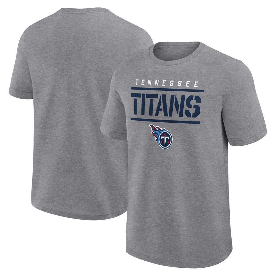 Men's Tennessee Titans Fanatics Heather Gray Big & Tall Top Notch T-Shirt - ujerseystore