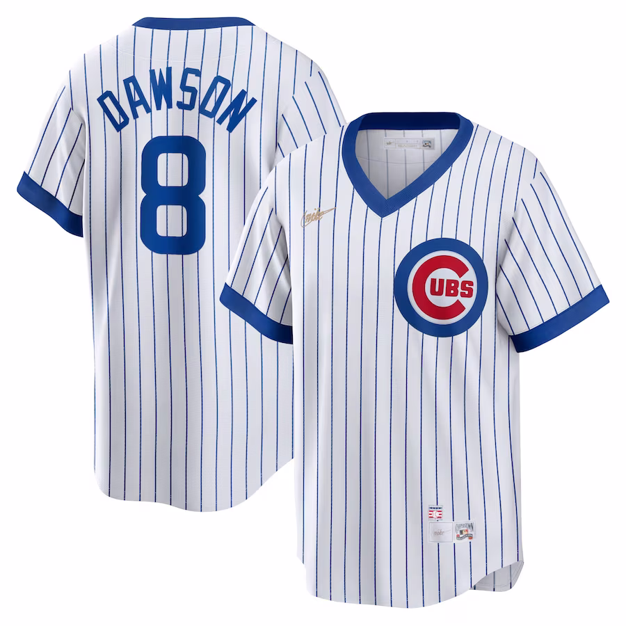 Men's Chicago Cubs Andre Dawson Nike White Home Cooperstown Collection Player Jersey - ujerseystore