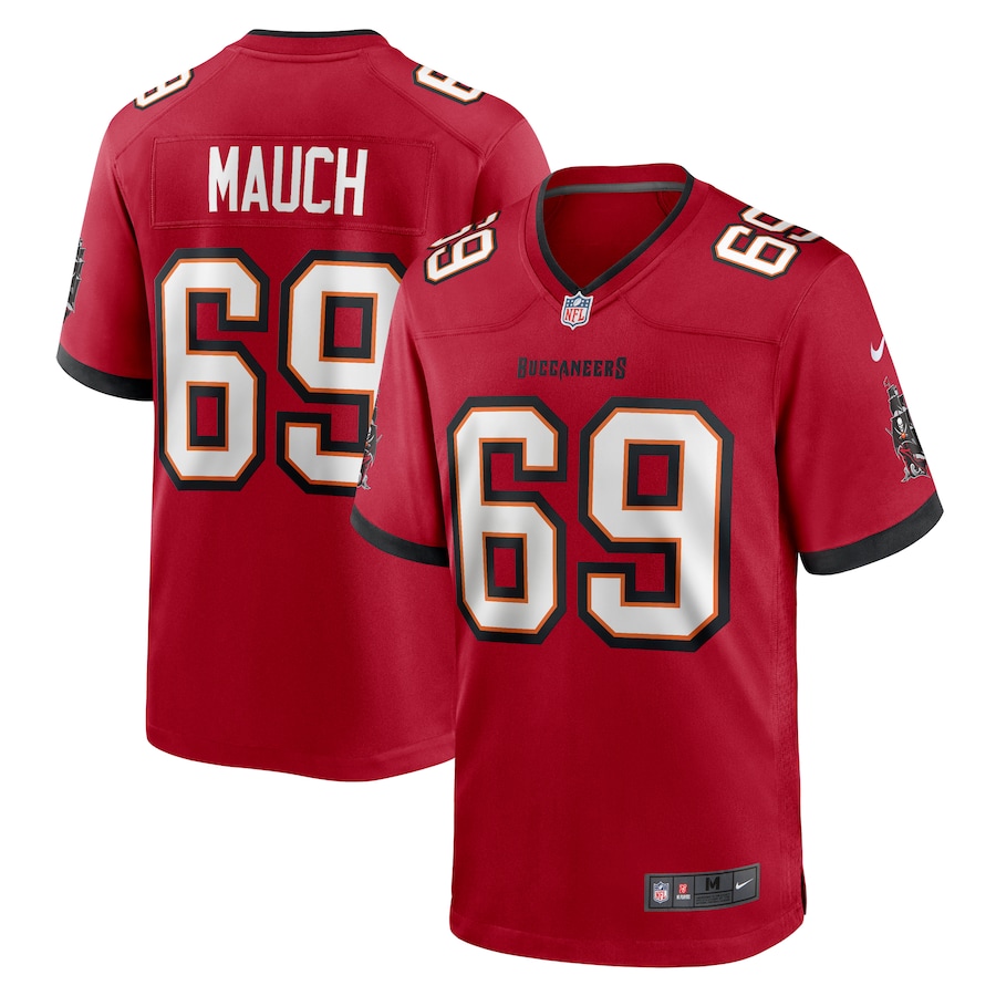 Men's Tampa Bay Buccaneers Cody Mauch Nike  Red  Game Jersey - ujerseystore