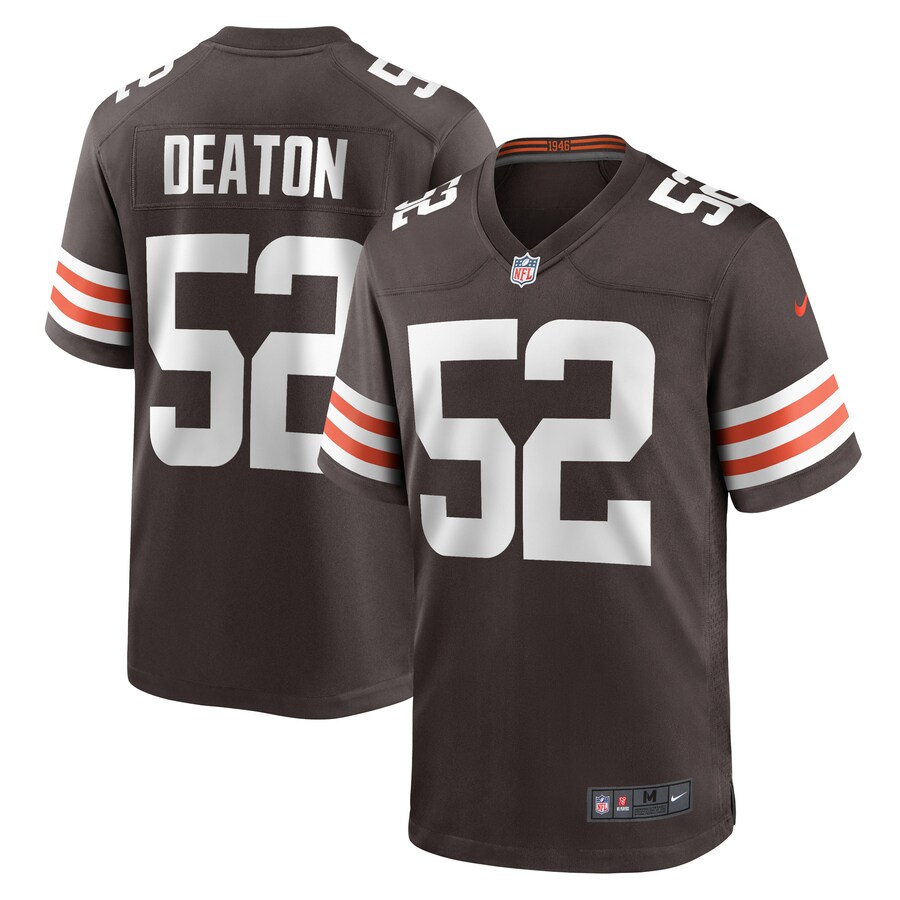 Men's Cleveland Browns Dawson Deaton Nike Brown Game Player Jersey - ujerseystore