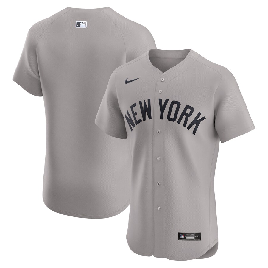 Men's New York Yankees Nike Gray Road Elite Jersey - ujerseystore