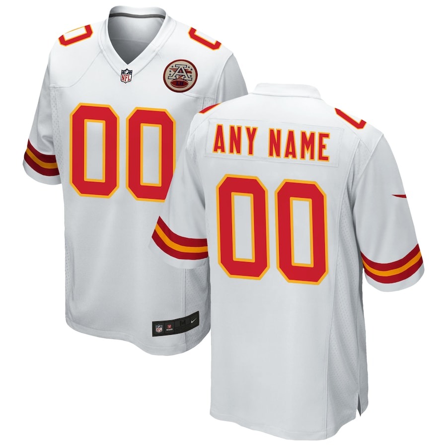 Men's Kansas City Chiefs Nike White Custom Game Jersey - ujerseystore