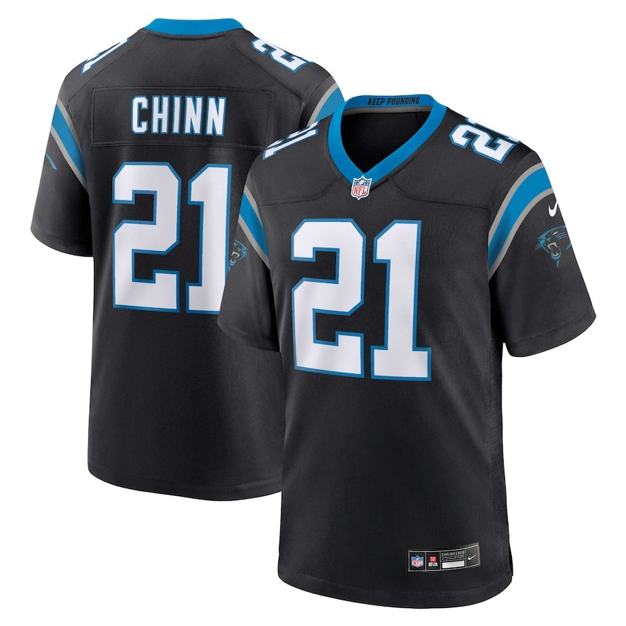 Men's Carolina Panthers Jeremy Chinn Nike Black Game Jersey - ujerseystore