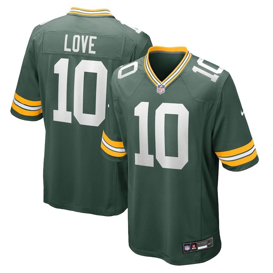Men's Green Bay Packers Jordan Love Nike Green Game Jersey - ujerseystore