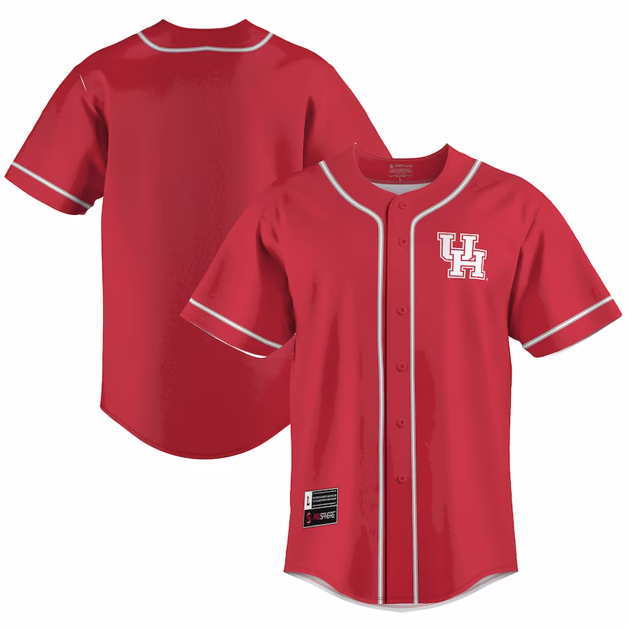 Houston Cougars GameDay Greats  Lightweight Baseball Jersey - Red - ujerseystore