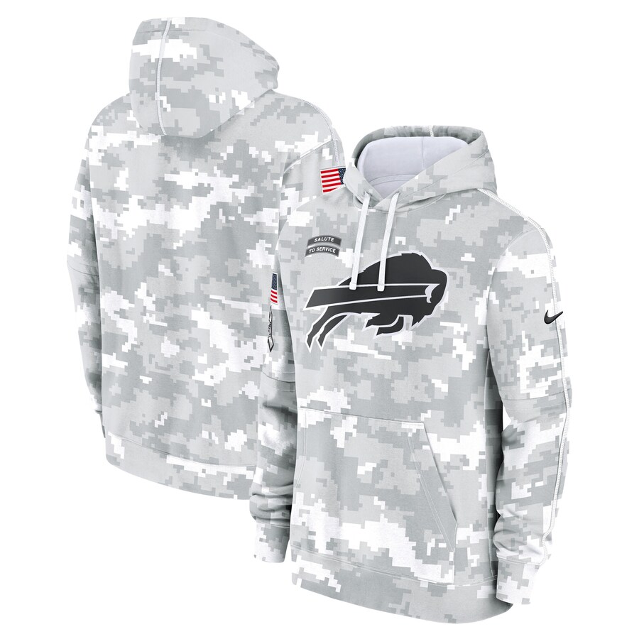 Men's Buffalo Bills Nike Arctic Camo 2024 Salute to Service Club Fleece Pullover Hoodie - ujerseystore