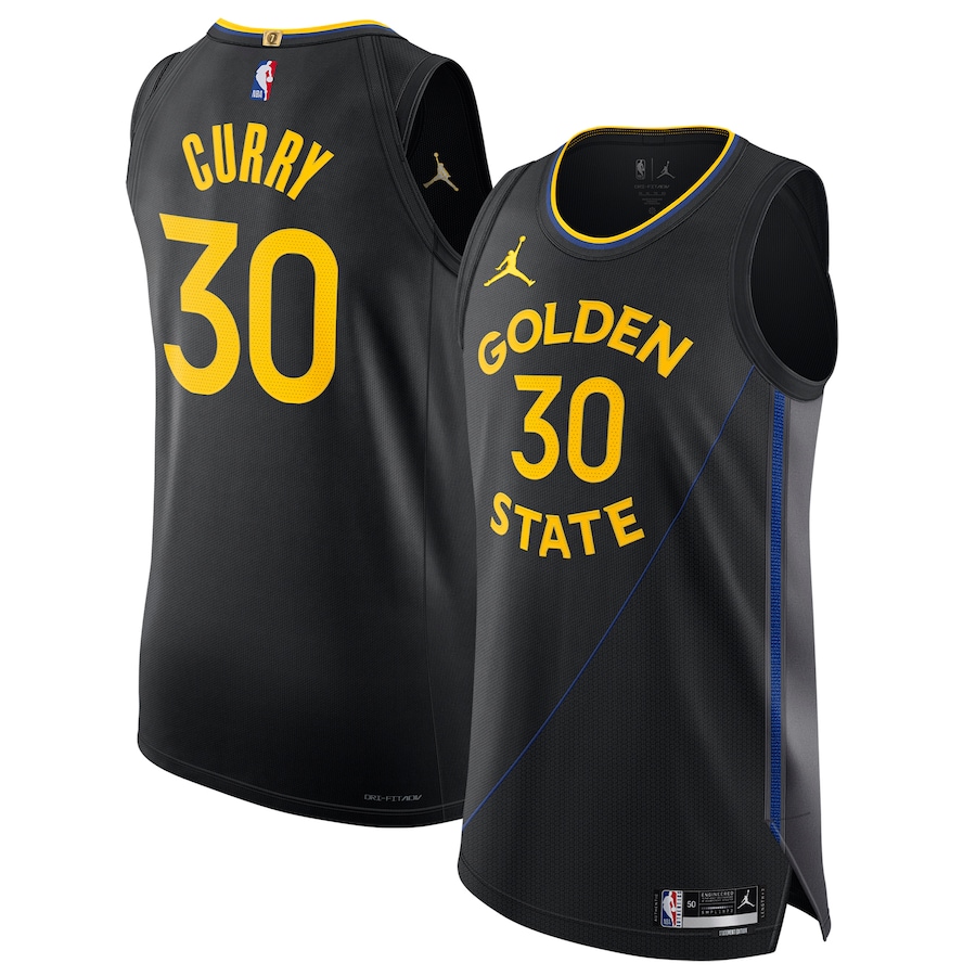 Men's Golden State Warriors Stephen Curry Jordan Brand Black 2024/25 Authentic Jersey - Statement Edition - ujerseystore