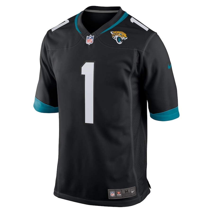 Men's Jacksonville Jaguars Travis Etienne Nike Black Game Jersey - ujerseystore