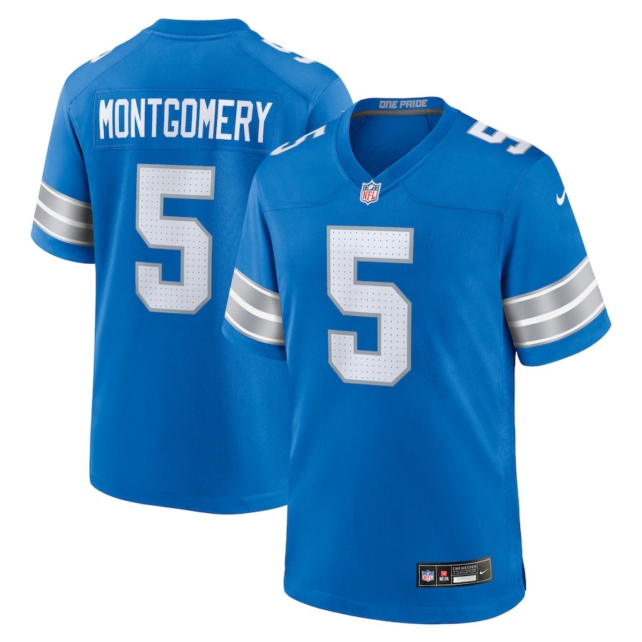 Men's Detroit Lions David Montgomery Nike Blue Game Jersey - ujerseystore