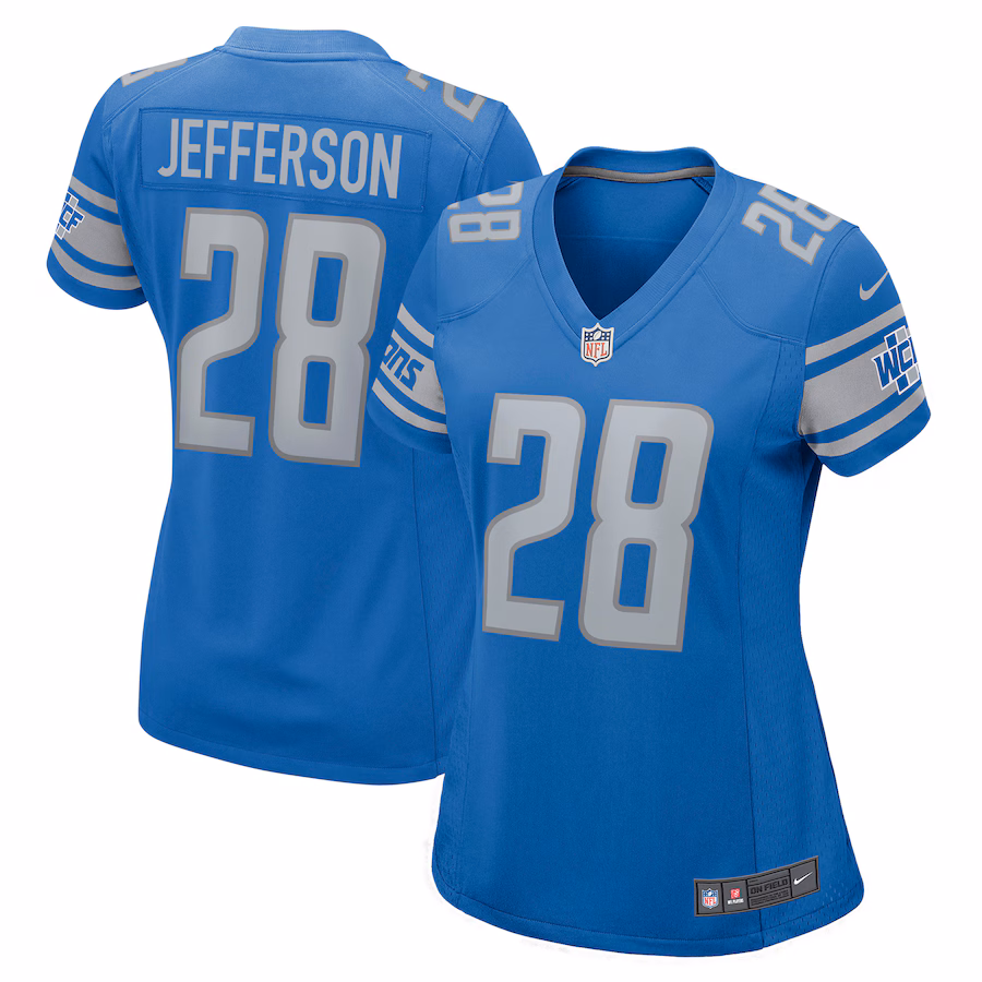 Women's Detroit Lions Jermar Jefferson Nike Blue Nike Game Jersey - ujerseystore