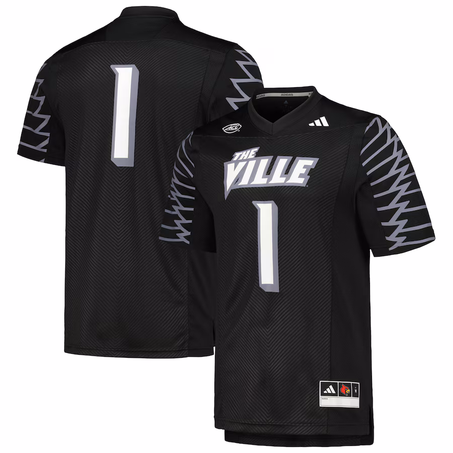 Men's adidas #1 Black Louisville Cardinals 2023 Premier Jersey - ujerseystore