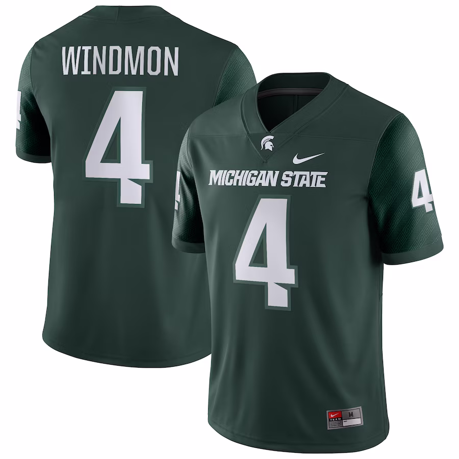 Jacoby Windmon Michigan State Spartans Nike Player Game Jersey - Green - ujerseystore