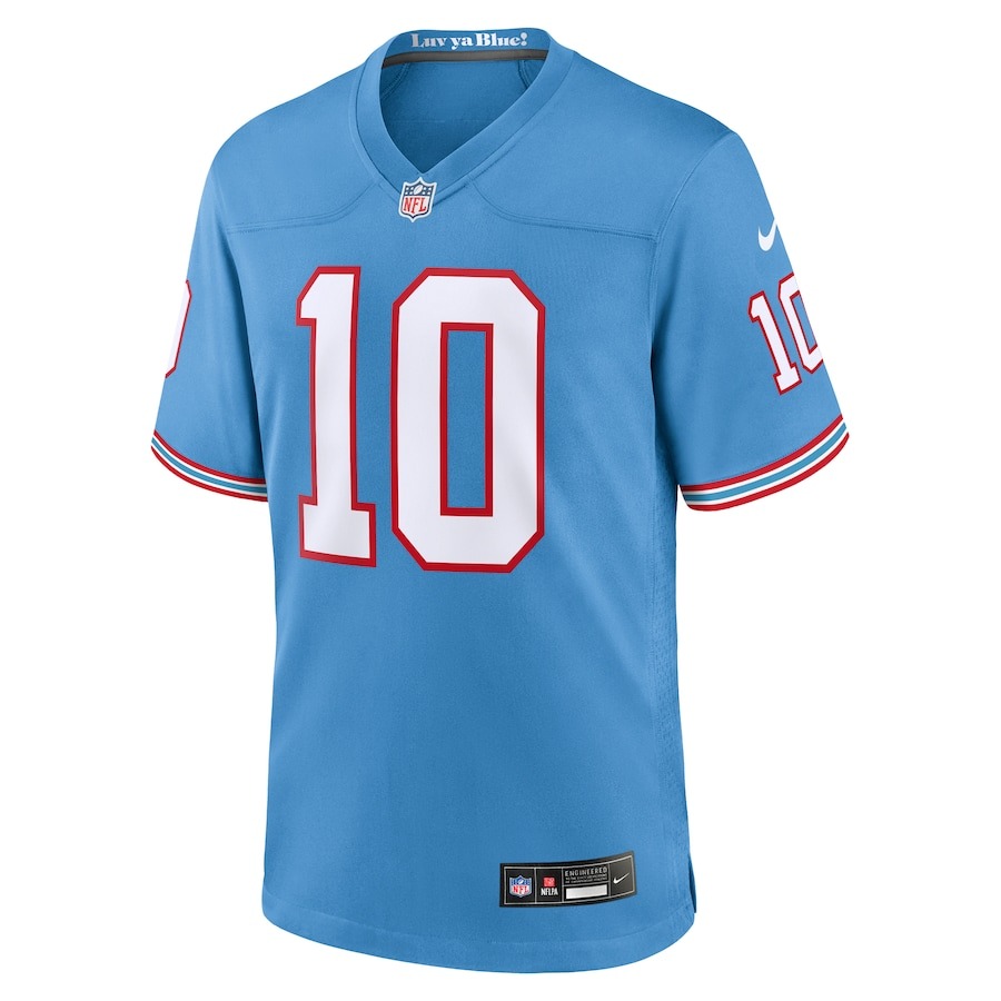 Men's Tennessee Titans DeAndre Hopkins Nike Light Blue Oilers Throwback Player Game Jersey - ujerseystore