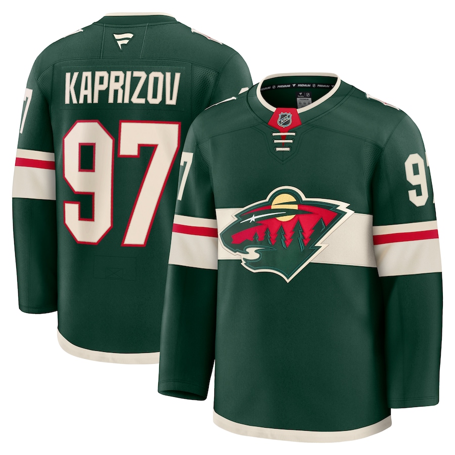 Men's Minnesota Wild Kirill Kaprizov Fanatics Green Home Premium Jersey - ujerseystore