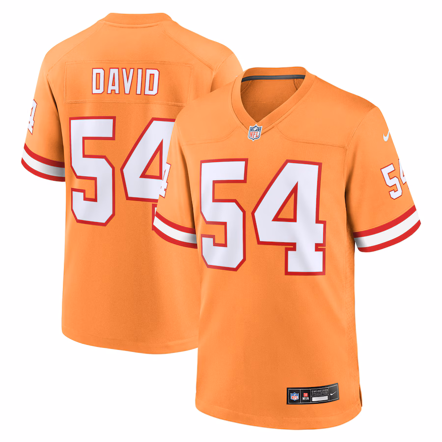 Men's Tampa Bay Buccaneers Lavonte David Nike Orange Throwback Game Jersey - ujerseystore
