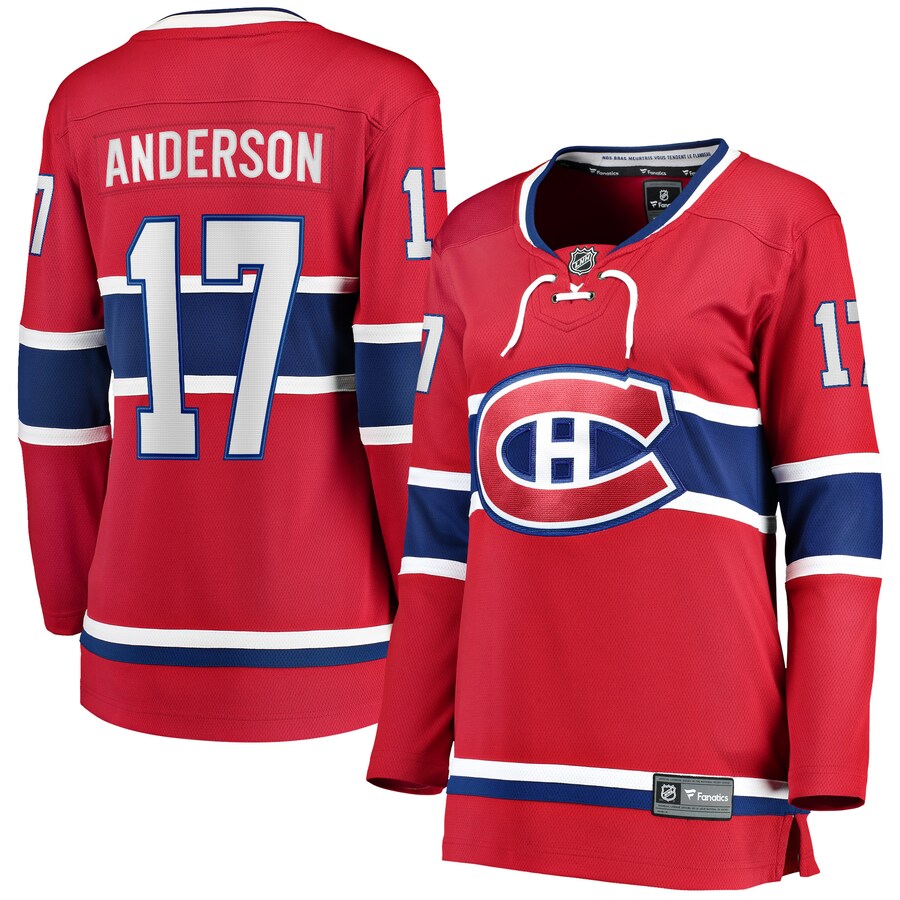 Women's Montreal Canadiens Josh Anderson Fanatics Branded Red Breakaway Player Jersey - ujerseystore