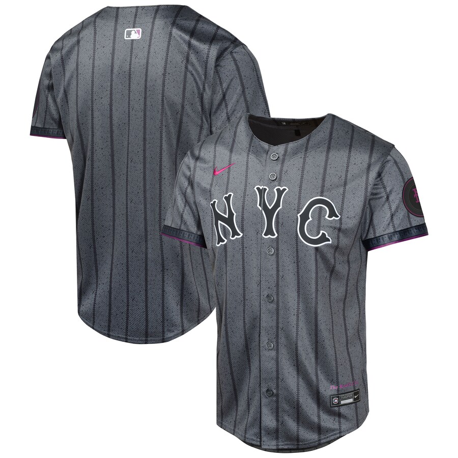 Youth New York Mets Nike Graphite 2024 City Connect Limited Jersey - ujerseystore