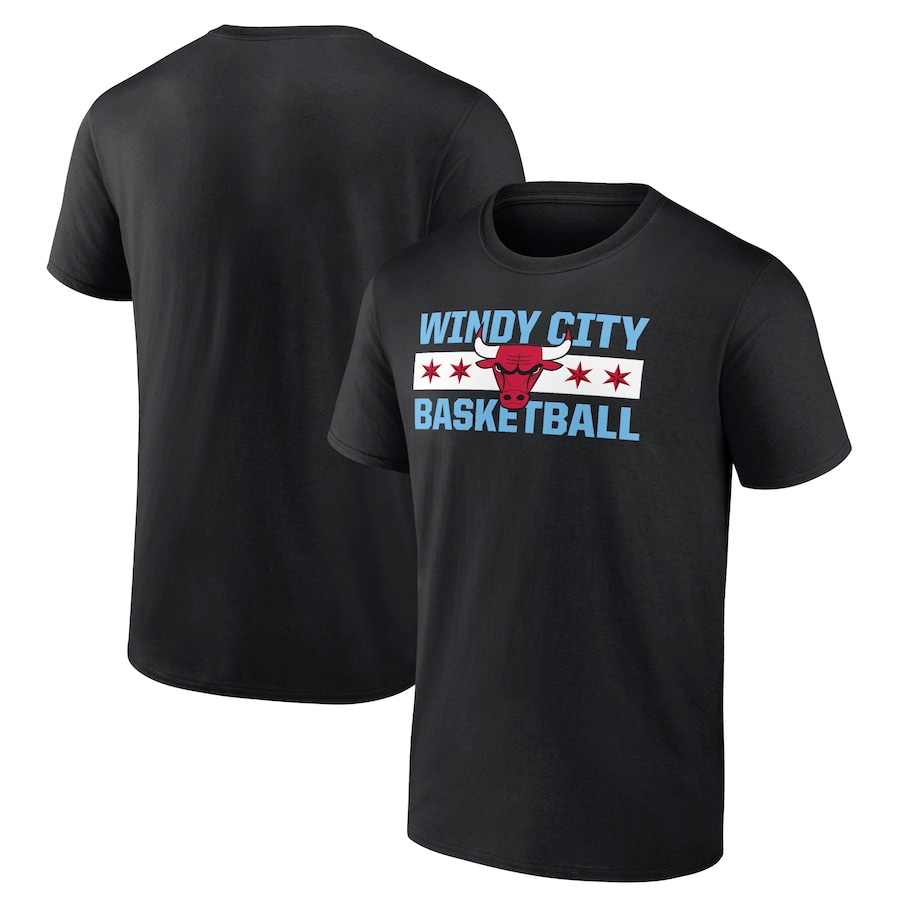 Men's Chicago Bulls  Black Hometown Collection Windy City T-Shirt - ujerseystore