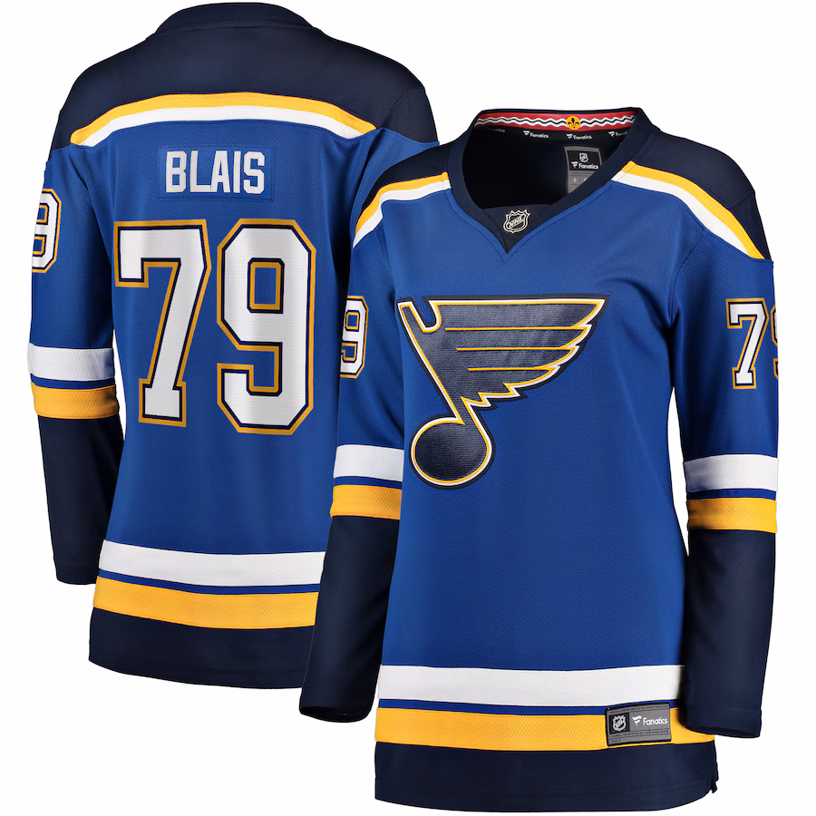 Women's St. Louis Blues Sammy Blais Fanatics Blue Home Breakaway Jersey - ujerseystore