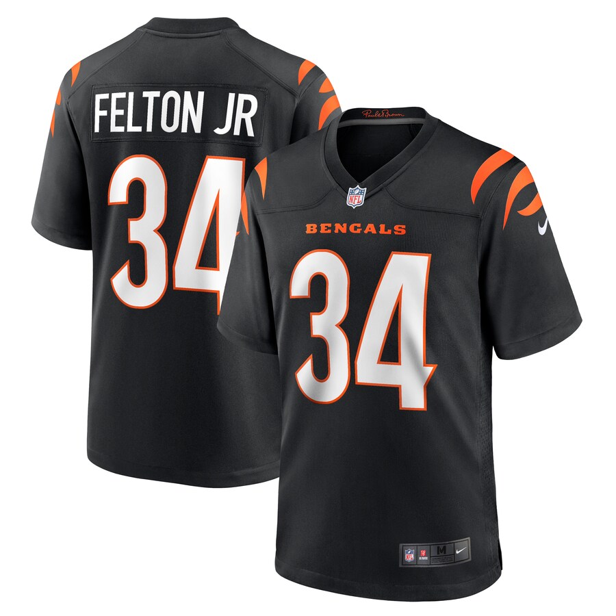 Men's Cincinnati Bengals Demetric Felton Jr. Nike  Black Team Game Jersey - ujerseystore