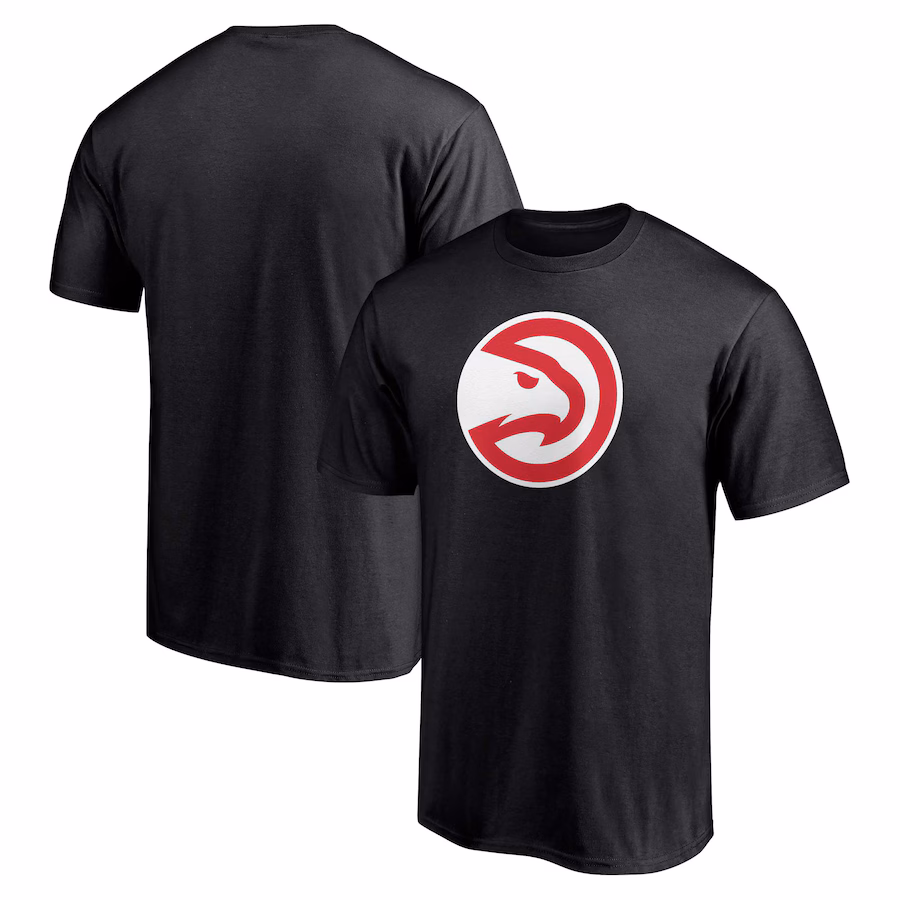Men's Atlanta Hawks Fanatics Black Primary Logo T-Shirt - ujerseystore