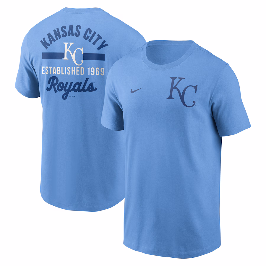 Men's Kansas City Royals Nike Light Blue 2-Hit T-Shirt - ujerseystore