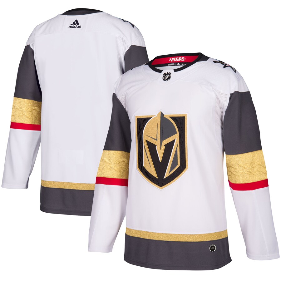 Men's Vegas Golden Knights adidas White Away Authentic Blank Jersey - ujerseystore