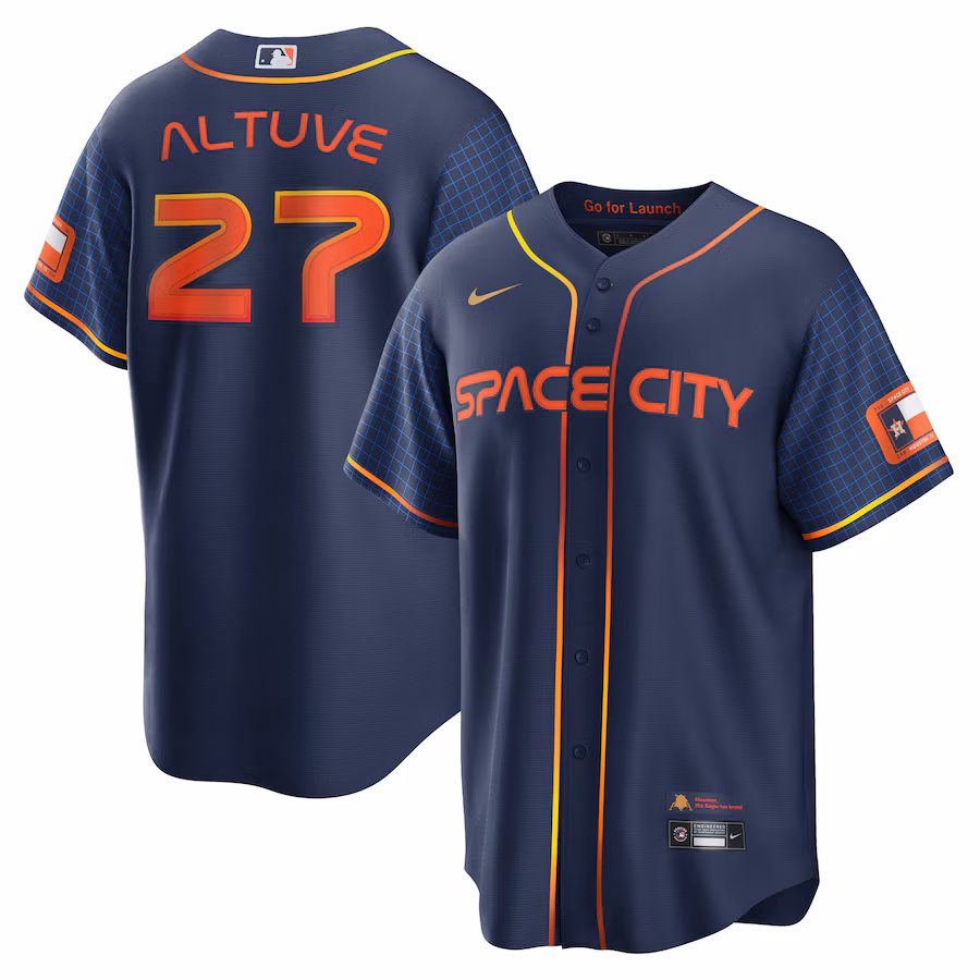 Men's Houston Astros Jose Altuve Nike Navy City Connect Replica Player Jersey - ujerseystore